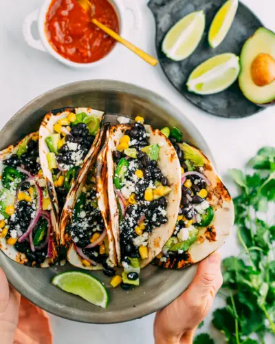 Tacos z čiernej fazule