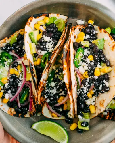 Tacos z čiernej fazule