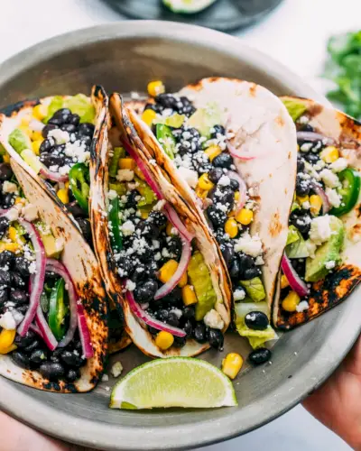 Tacos z čiernej fazule