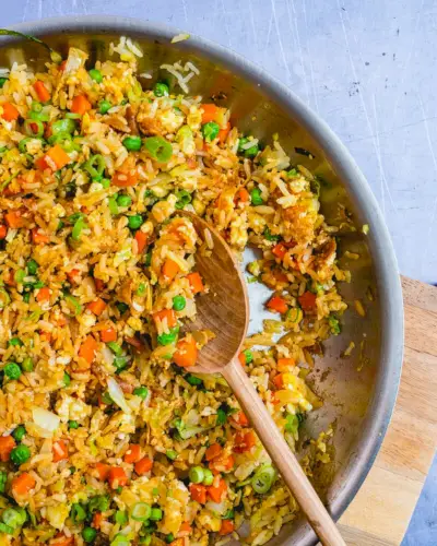 Como fazer arroz frito