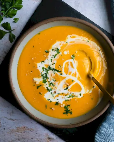 Einfache Butternusskürbissuppe