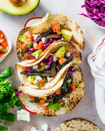 Receita de Tacos de Cogumelos