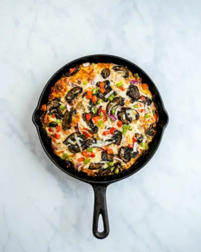 Receita de pizza de ferro fundido