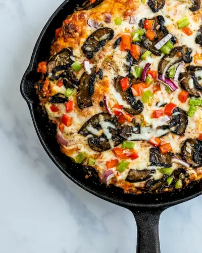 Pizza de panela de ferro fundido