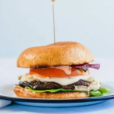 Hambúrguer de cogumelos Portobello