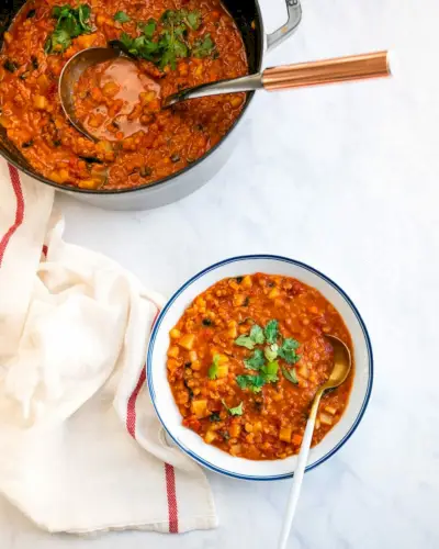 Zuppa di lenticchie al curry