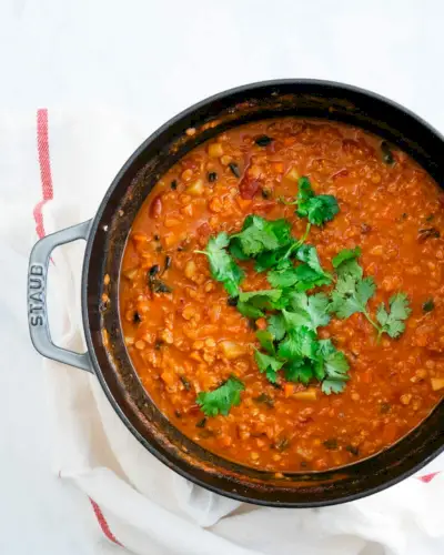 Zuppa di lenticchie al curry