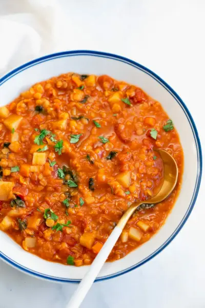 Zuppa di verdure di lenticchie