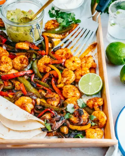 Receita de fajita de camarão