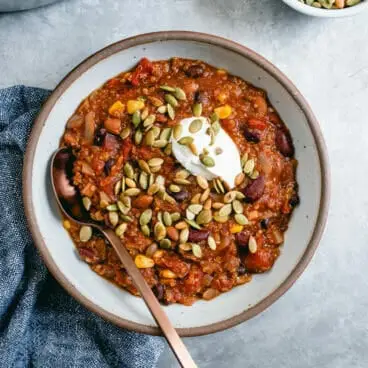 Receita de chili saudável com 3 feijões