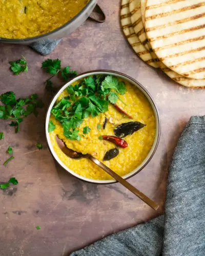 Lentilhas vermelhas indianas Masoor dal