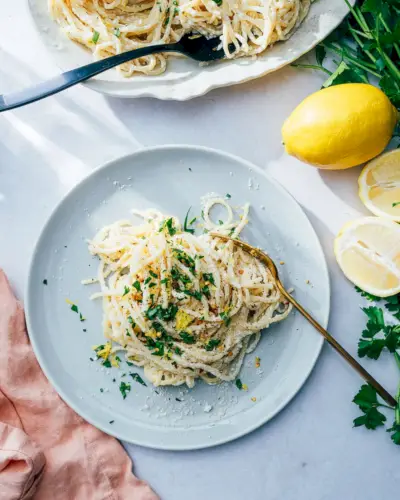 Pâtes au citron et à la ricotta
