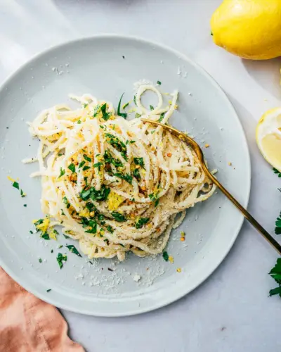 Pâtes au citron et à la ricotta