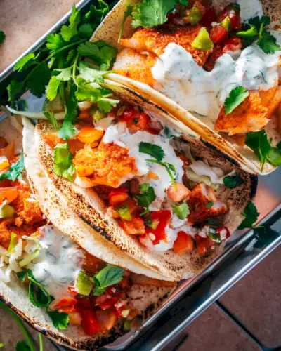 Tacos de bacalhau