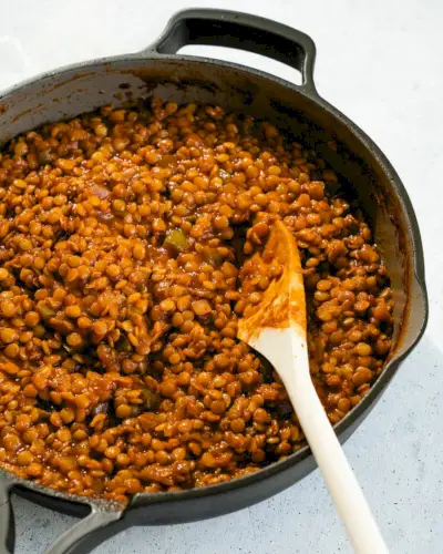 Recheio de lentilha Sloppy Joe