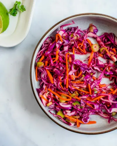 Salada de taco de peixe