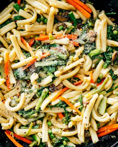 Pasta Primavera na frigideira