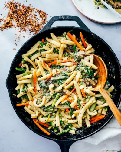 Pasta Primavera na frigideira