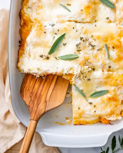 Maslové tekvicové lasagne