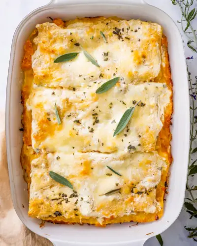 Maslové tekvicové lasagne