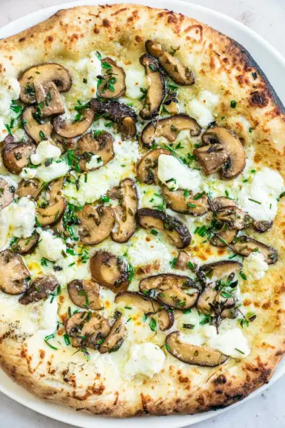 Pizza aux champignons | Pizza blanche