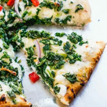 Pizza aux épinards