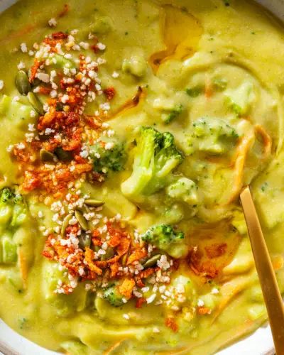 Zuppa di broccoli vegana
