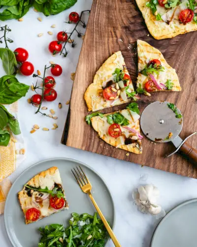 pizza de pan plano