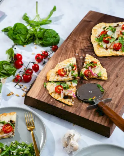 pizza de pan plano