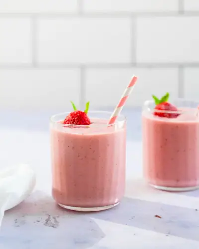 Jahodové banánové smoothie