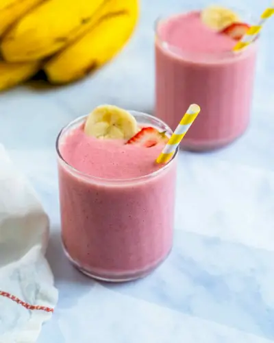 Jahodové banánové smoothie