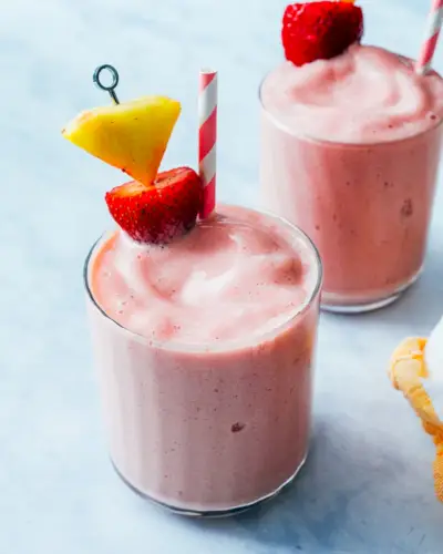 Smoothie fraise-ananas