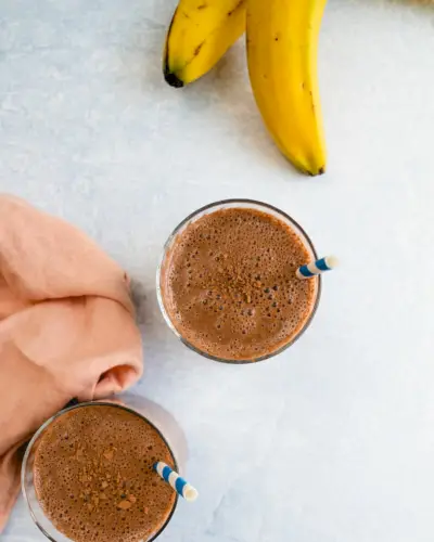 Smoothie banane-chocolat