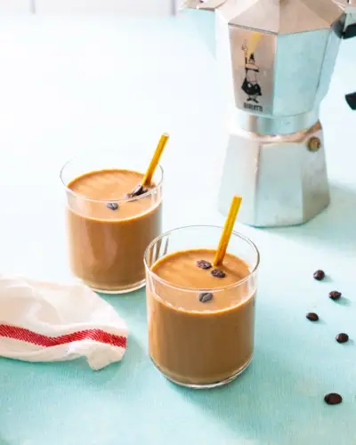 Batido de café y plátano
