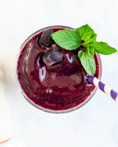 Smoothie banane-myrtille