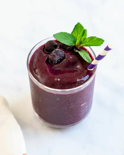 Smoothie banane-myrtille