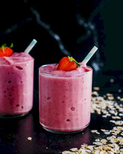 Batido de leite de aveia