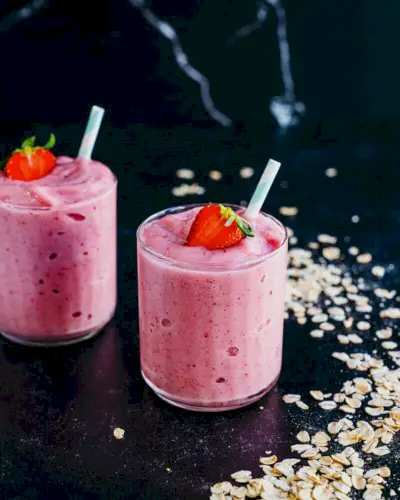 Batido de leite de aveia