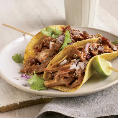 Tacos z indykiem duszonym w piwie