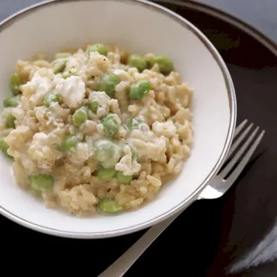 Kremowe Risotto z Edamame