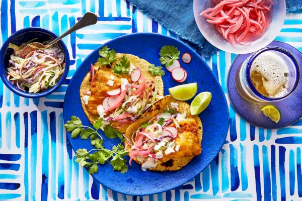 Tacos rybne w cieście piwnym
