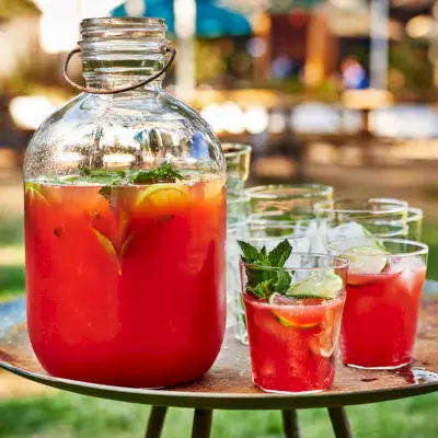טקילה-אבטיח Aguas Frescas עם פרוסקו