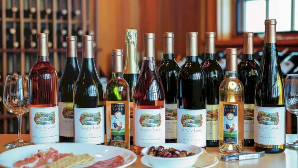 Un très large assortiment de vins dans toutes sortes de styles chez Shady Lane Cellars