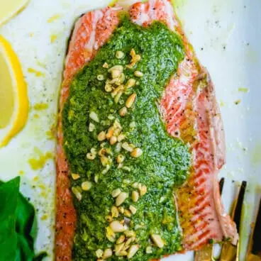 Saumon au pesto