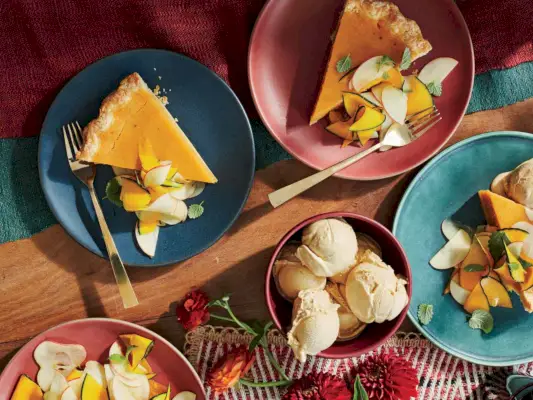 Torta di patate dolci con ricetta di insalata Kabocha croccante al miele