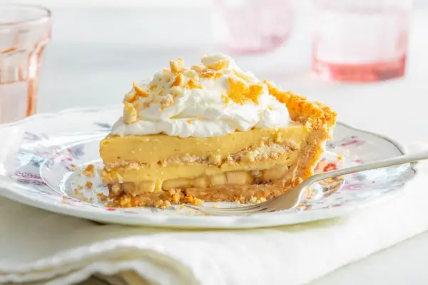 Torta di budino alla banana