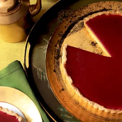Crostata Cheesecake Alla Zucca Con Gelatina Di Mirtilli Rossi