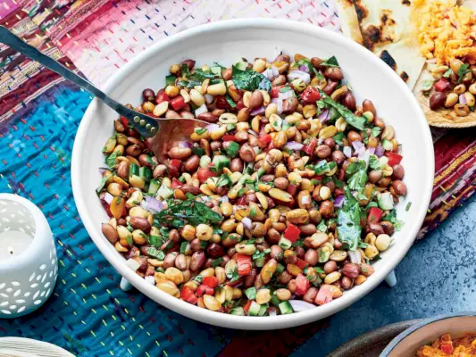 Vařený arašídový chaat