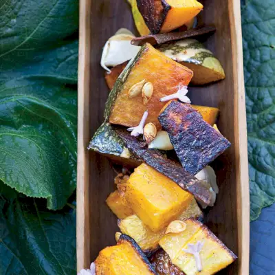 Zucca arrostita con zucchero e spezie