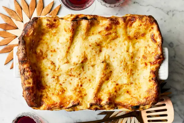 Lasagne s hubovým ragú a Prosciutto Cotto